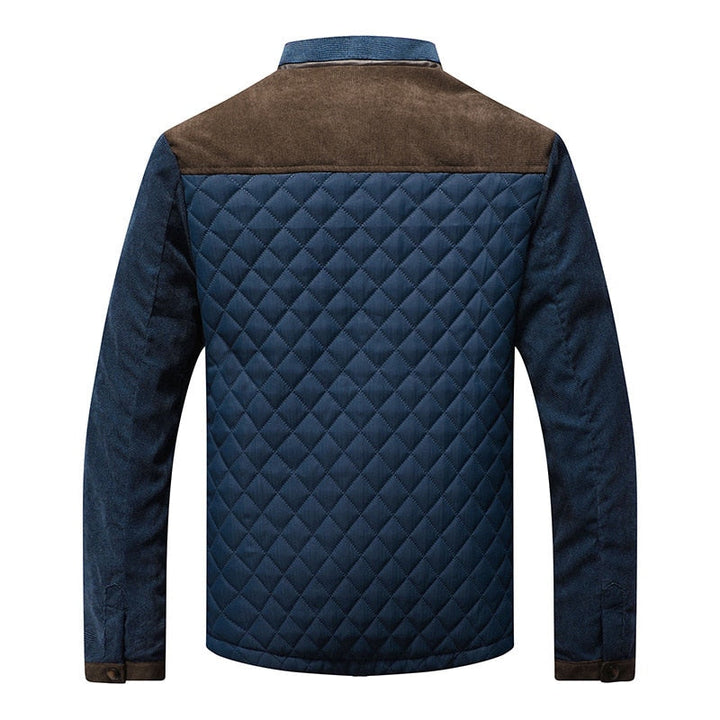 Retro windbreaker with stand-up collar for men - Orlando-Blue Brown-S-The Livary