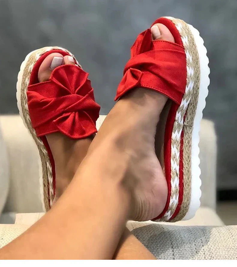 Trendy women's summer shoes with correction function and comfort sole – Selina-Red-3-The Livary