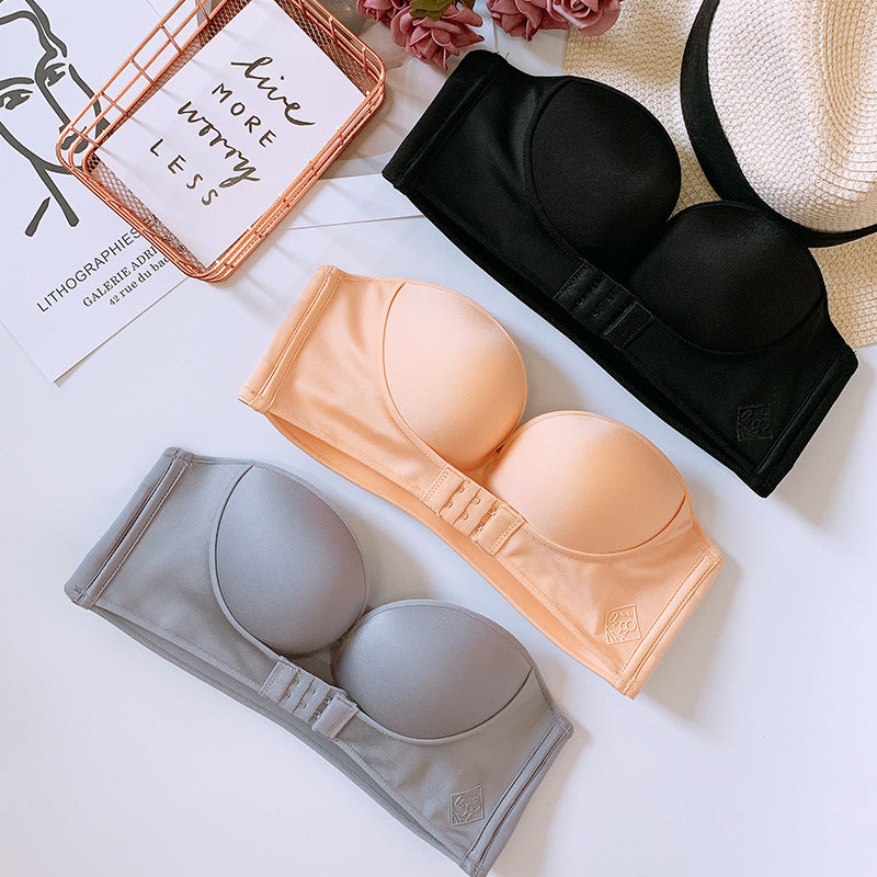 Strapless push-up bra with lifting effect – buy 1, get 1 free – Elina-Beige-10-A-The Livary