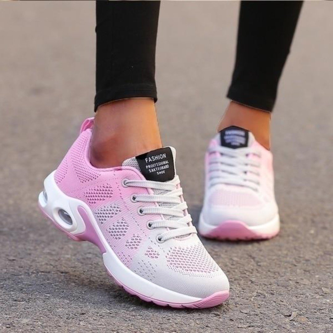 Comfortable Orthopedic Sneakers - Nova-Grey/Pink-2.5-The Livary