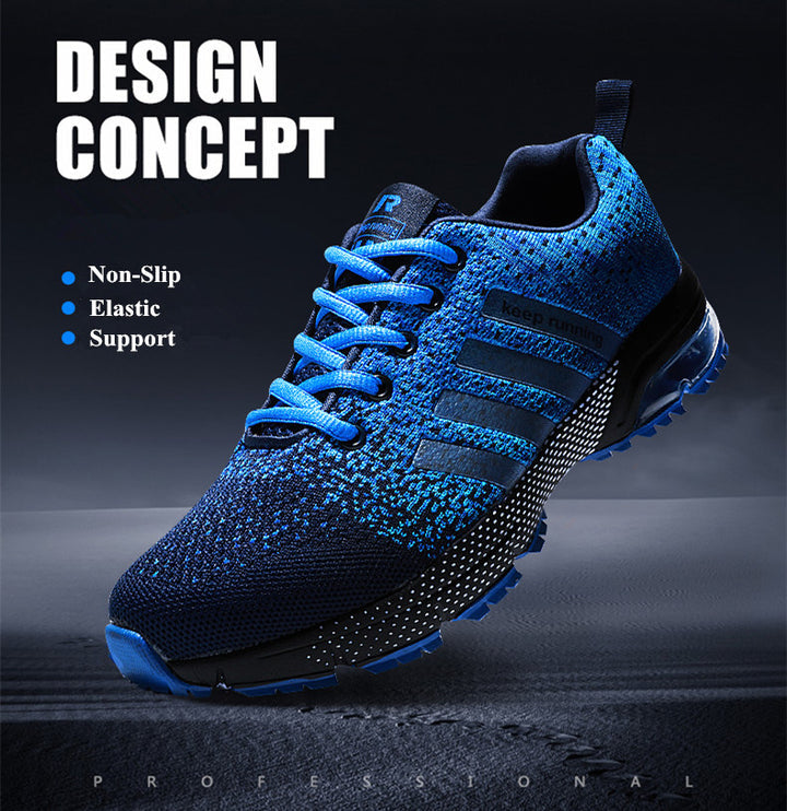 Light & Orthopaedic Comfort Sneakers with Cushioning – Movix Air-Blue-3-The Livary