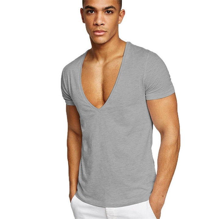 Casual & Figure-hugging Men's V-neck T-shirt – Jonas-Grey-S-The Livary