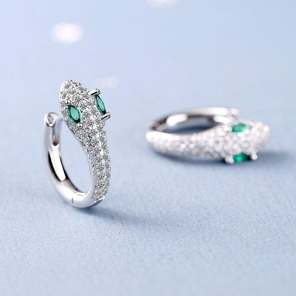 Snake Earrings made of 925 Sterling Silver - Leila-The Livary