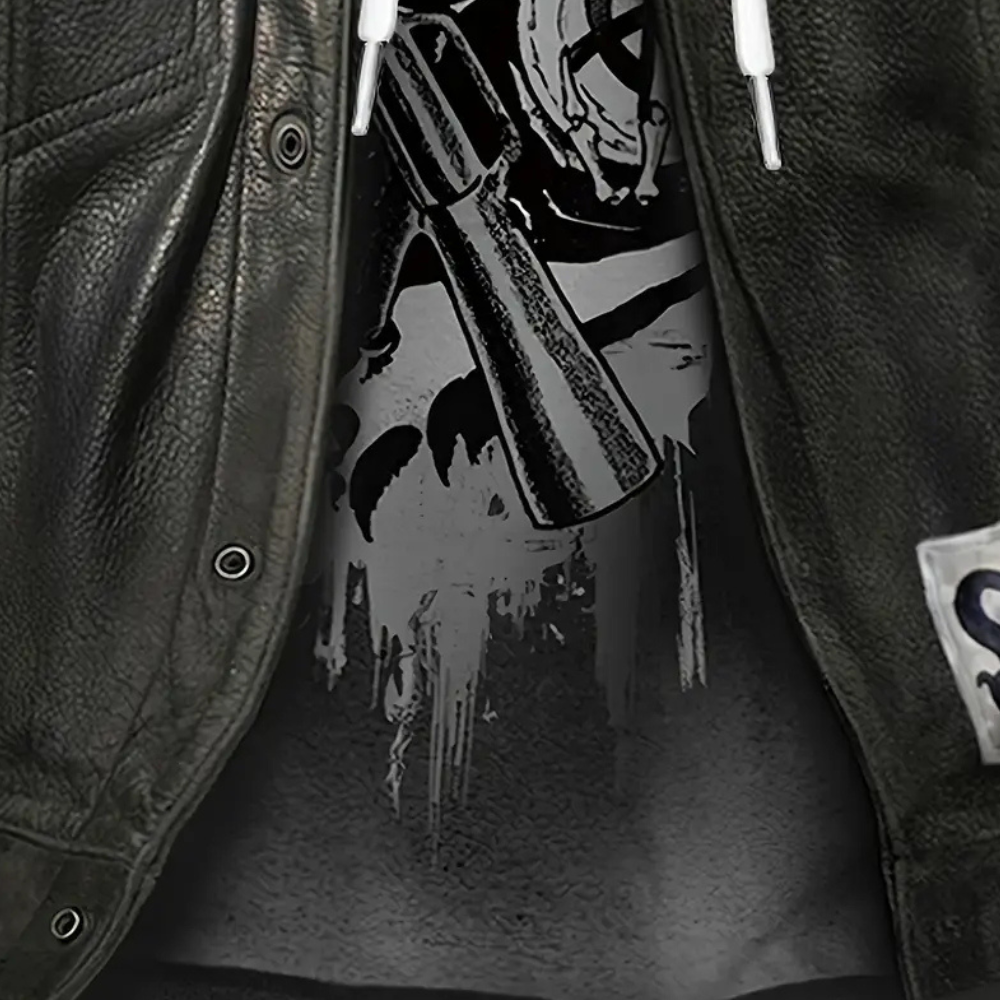 Casual Hoodie with Unique Print for Men - Mason-S-The Livary