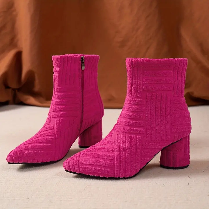 Smooth Ladies' Boots with Block Heel - Selene-Black-3.5-The Livary