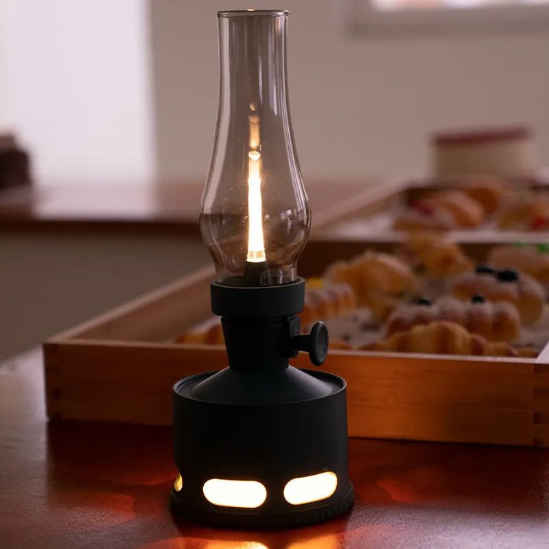 Rechargeable Vintage LED Lantern - LumaLantern-Green-The Livary