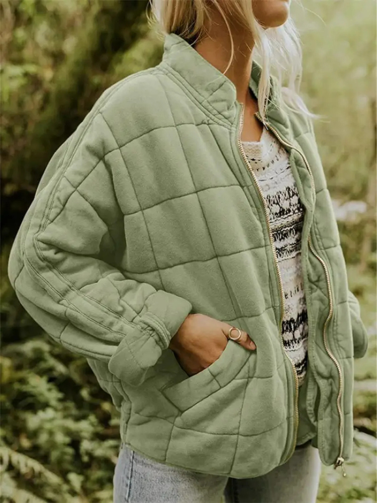 Oversized Padded Intermediate Jacket - Eliza-Green-S-The Livary
