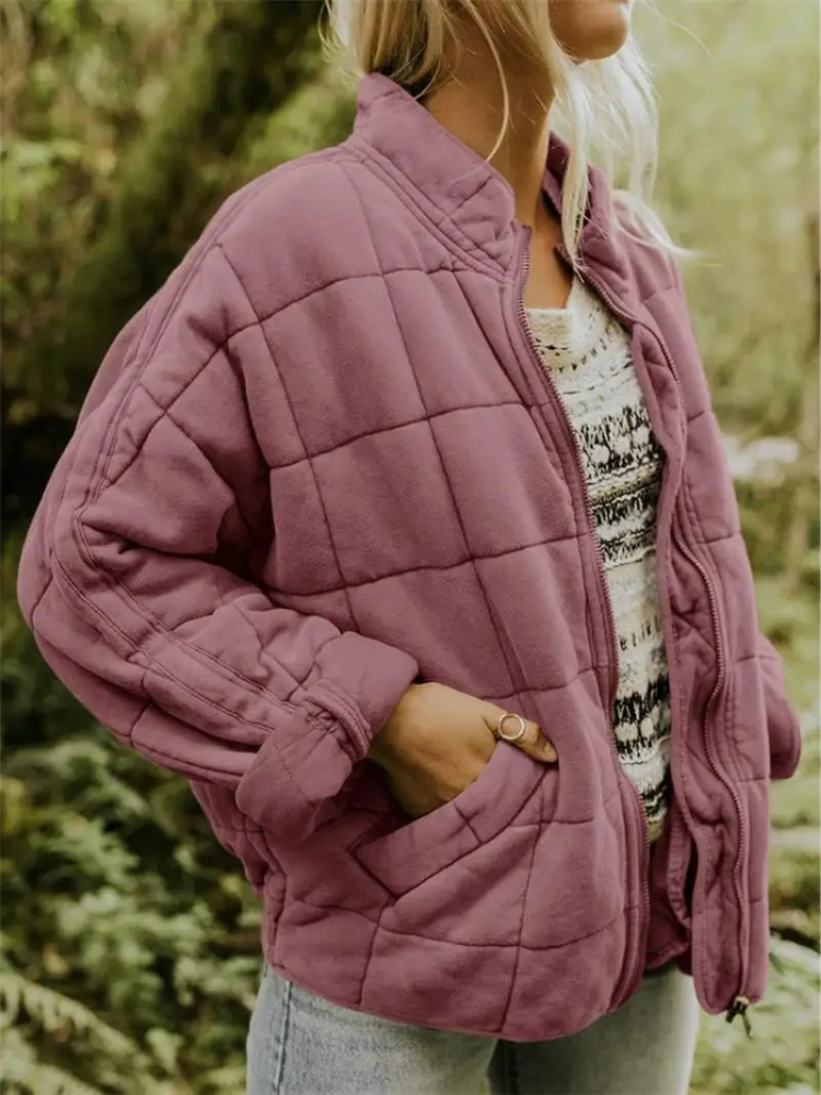 Oversized Padded Intermediate Jacket - Eliza-Pink-S-The Livary