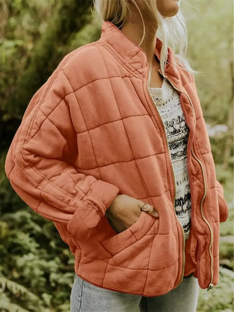 Oversized Padded Intermediate Jacket - Eliza-Baksteenrood-S-The Livary