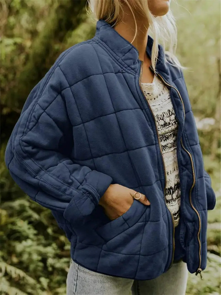 Oversized Padded Intermediate Jacket - Eliza-Blauwgrijs-S-The Livary
