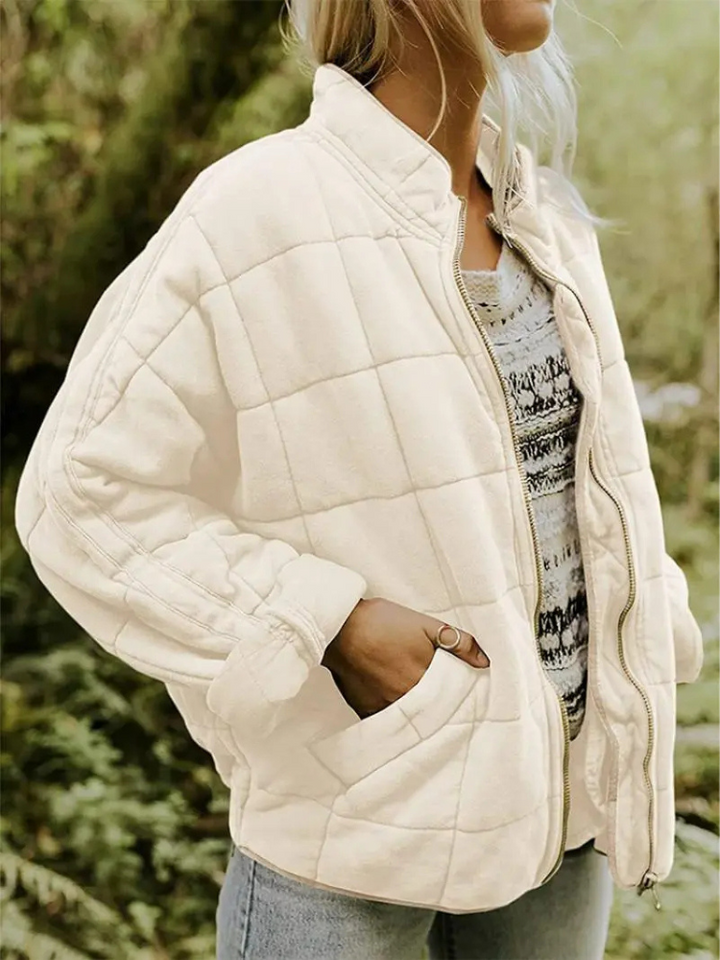 Oversized Padded Intermediate Jacket - Eliza-Apricot-S-The Livary