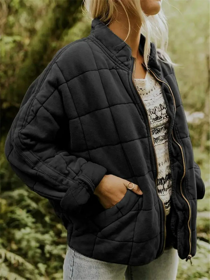 Oversized Padded Intermediate Jacket - Eliza-Black-S-The Livary