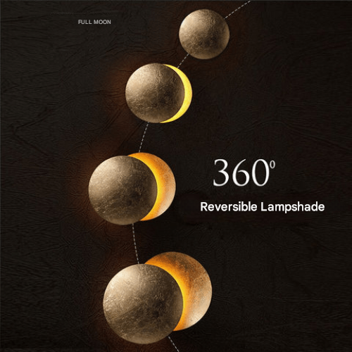 Solar Eclipse Wall Lamp - Solaris-Gold-7.87 inches-The Livary