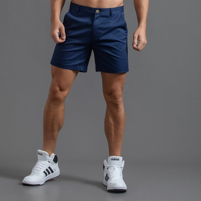 Fashionable slim-fit chino shorts for men – Emil-Navy blue-S-The Livary
