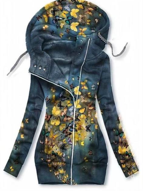 Ladies Butterfly Art Cardigan – Alina-Light grey-S-The Livary