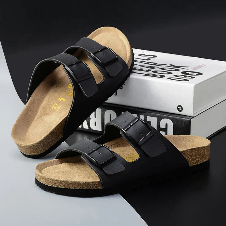 Summer sandals for Men - Solaro-Black-7-The Livary