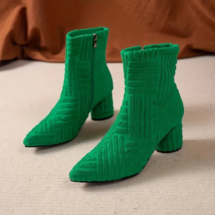 Smooth Ladies' Boots with Block Heel - Selene-Black-3.5-The Livary