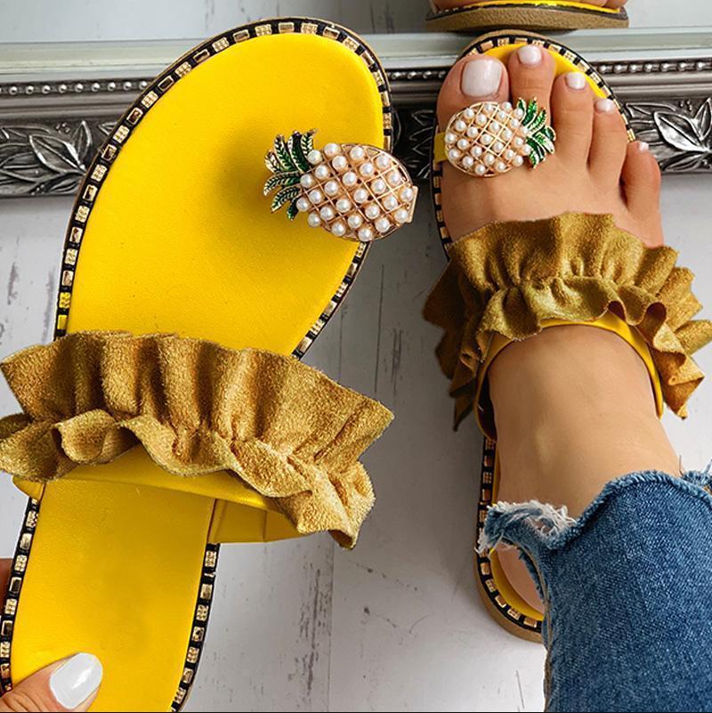 Trendy summer shoes with comfort sole – Lina-Yellow-2.5-The Livary