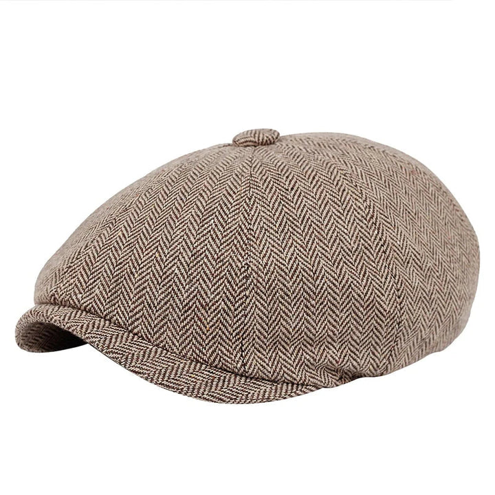 Classic flat cap in vintage style – Arthur-Khaki-The Livary