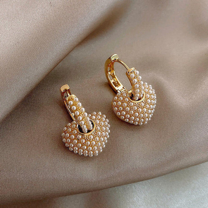 Stylish Gold Pearl Earrings for Women - Anne-The Livary