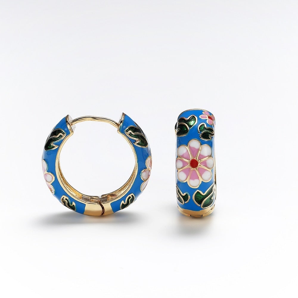 Luxury Flower Earrings - Roselle-Black-The Livary