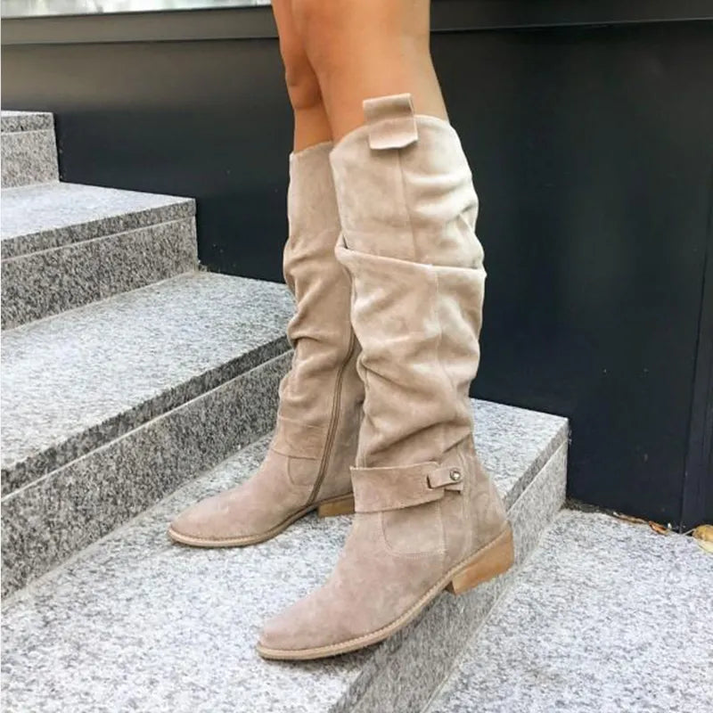Stylish Knee-High Winter Boots for Women - Frost-Brown-2.5-The Livary