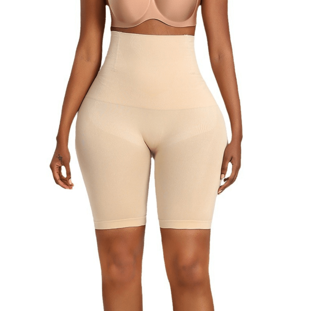 Shaping High Waist Shorts – ShapeLuxe-Beige-S-The Livary