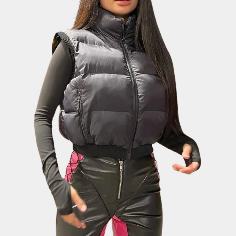 Black Quilted Ladies Bodywarmer for Comfort and Warmth - Naia-XS-The Livary