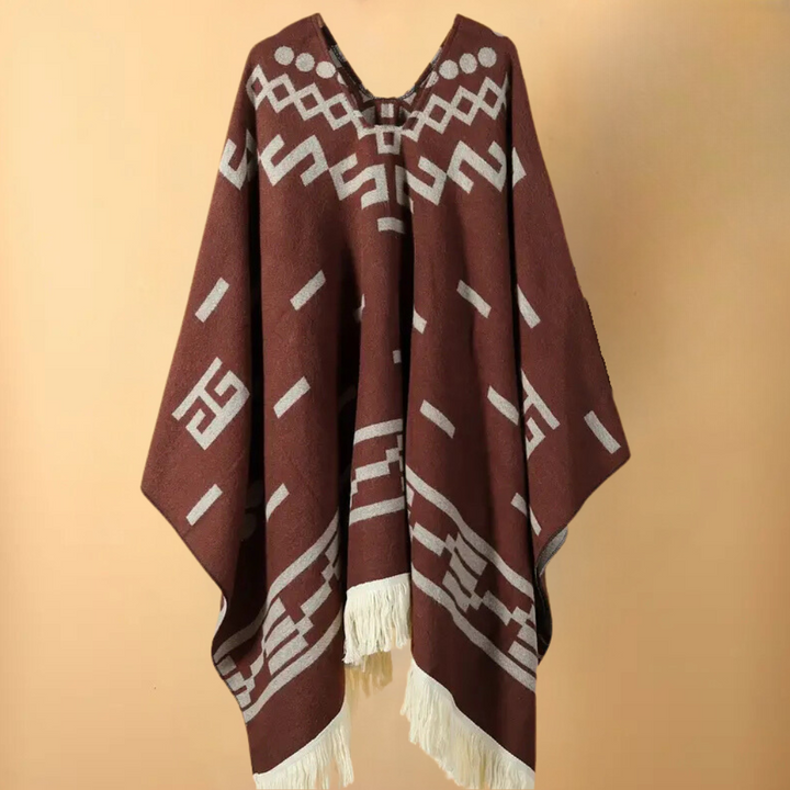 Warm Poncho for Men - Kael-Red-The Livary