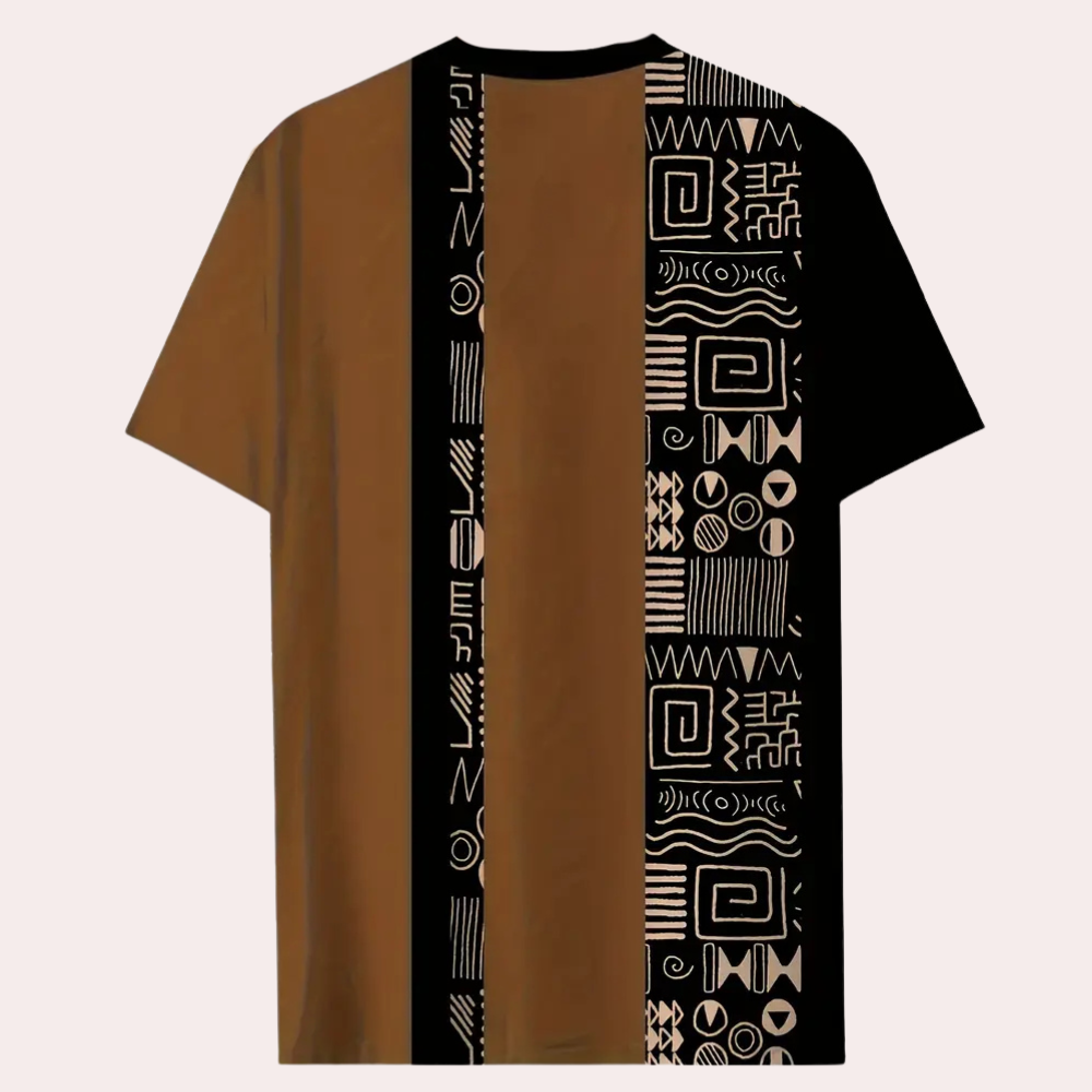 Casual T-Shirt with Colour Blocks for Men - Milo-S-The Livary