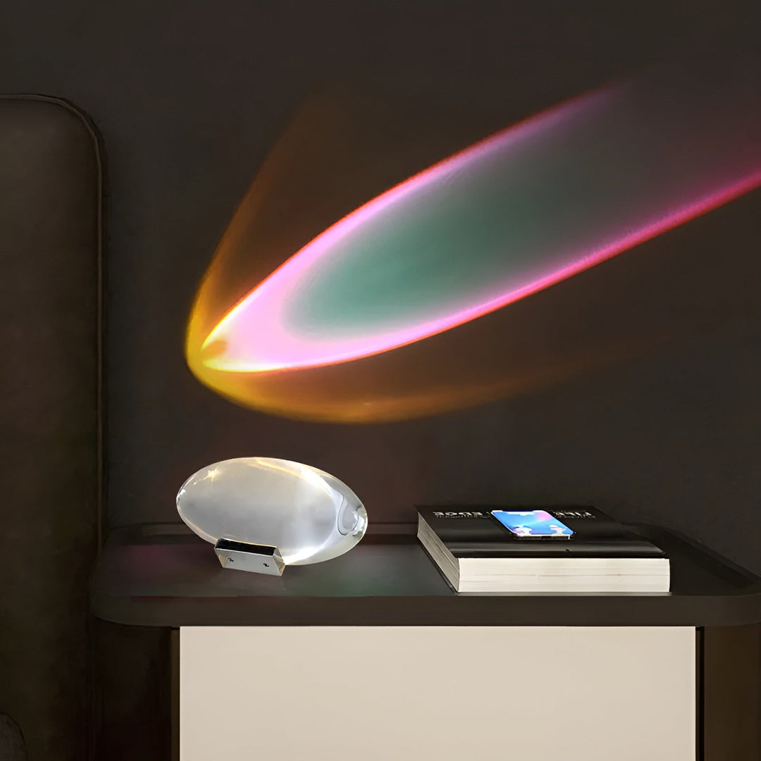 Prismatic Projector Lamp with LED – Lunara-S (Diameter 8cm x H 5cm)-The Livary
