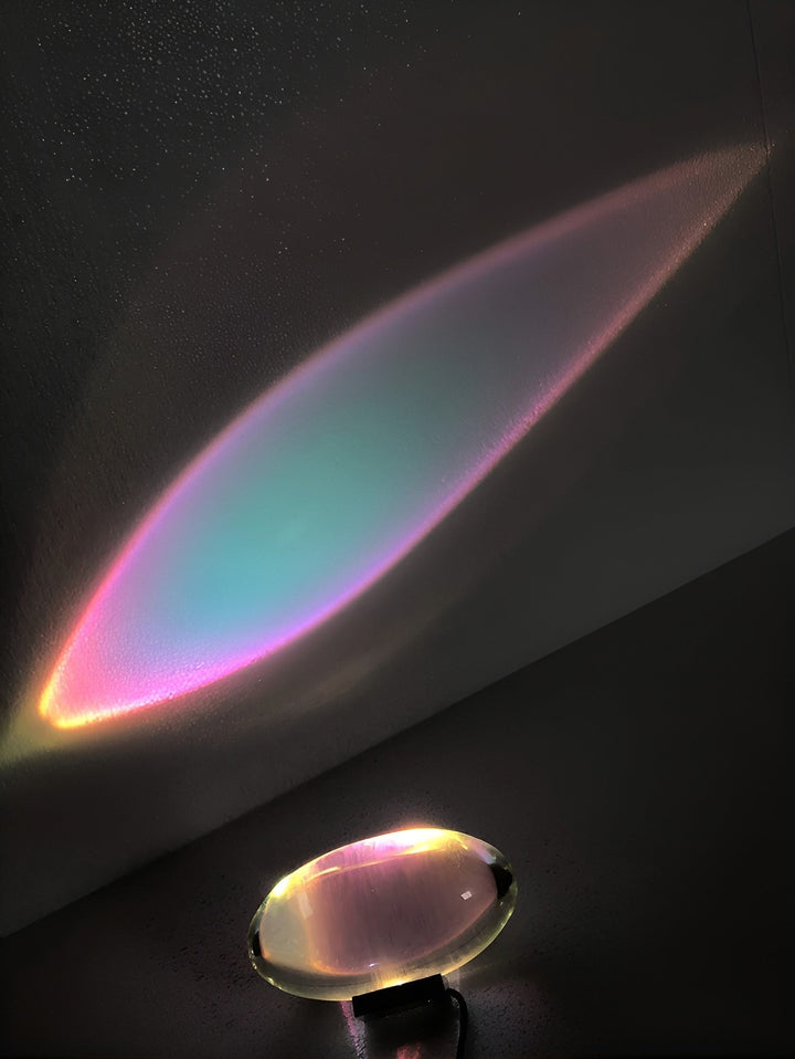 Prismatic Projector Lamp with LED – Lunara-S (Diameter 8cm x H 5cm)-The Livary