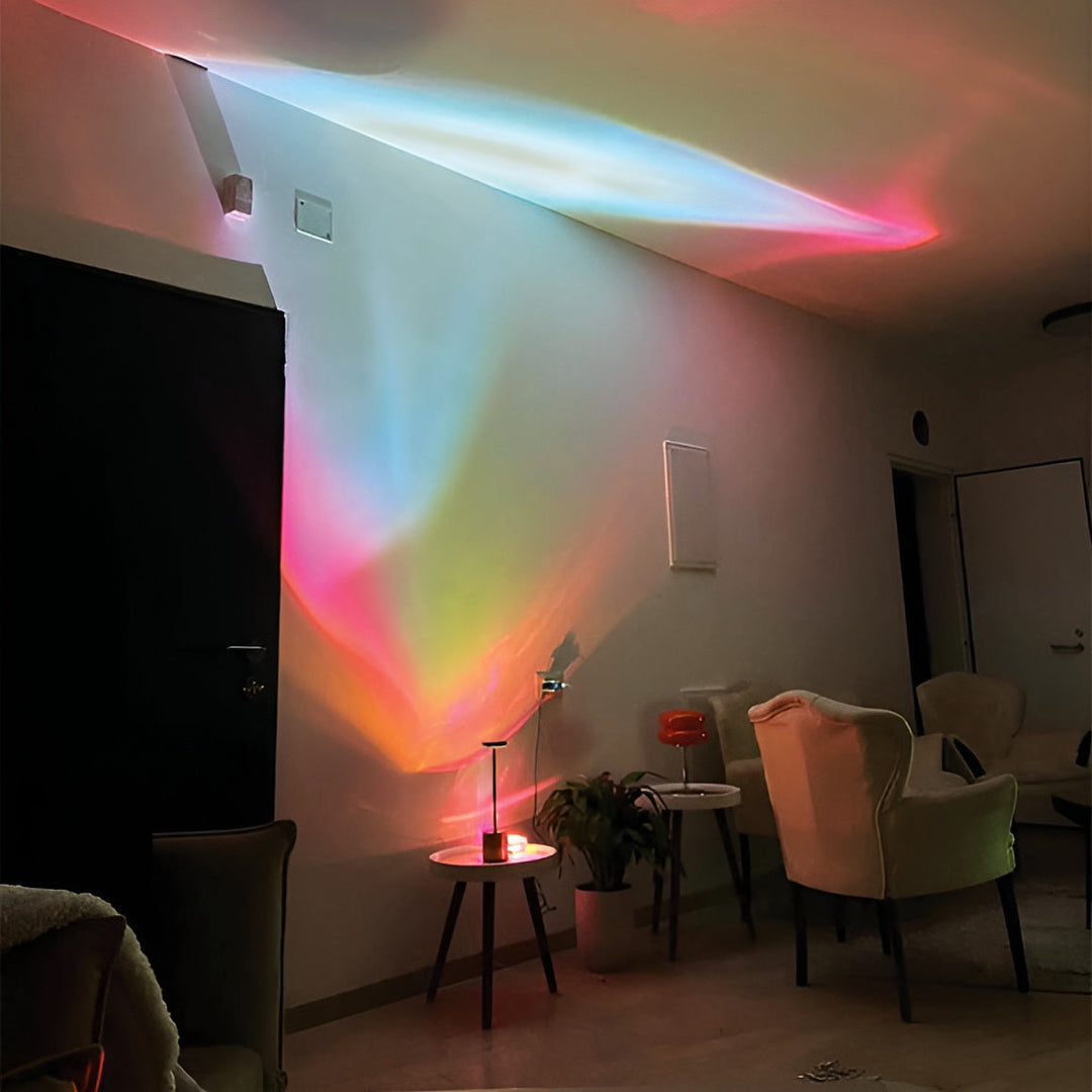 Prismatic Projector Lamp with LED – Lunara-S (Diameter 8cm x H 5cm)-The Livary