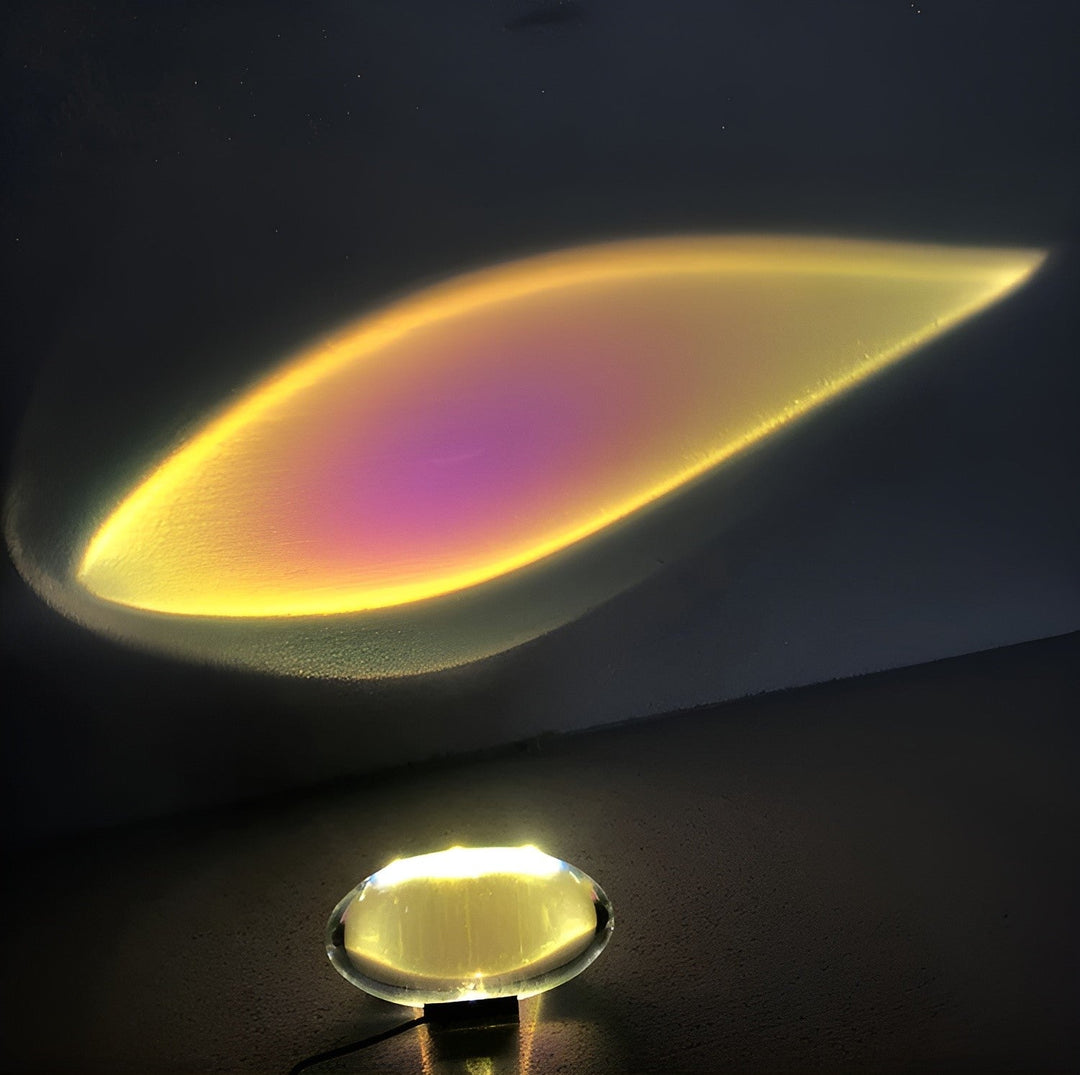 Prismatic Projector Lamp with LED – Lunara-S (Diameter 8cm x H 5cm)-The Livary