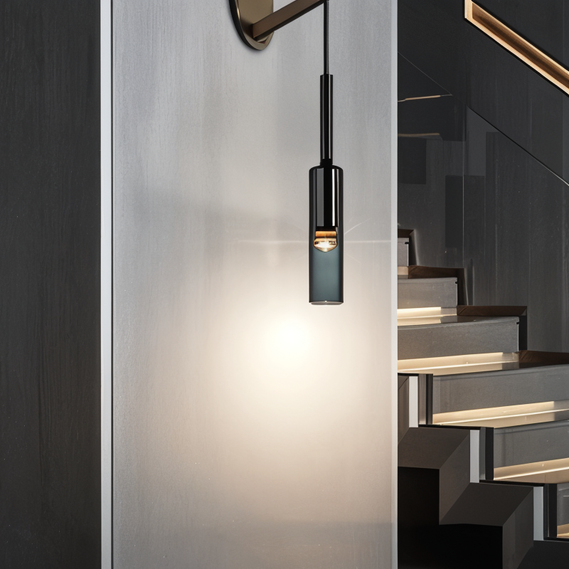 Minimalist Wall Lamp with Smoke Glass - Orvane-The Livary