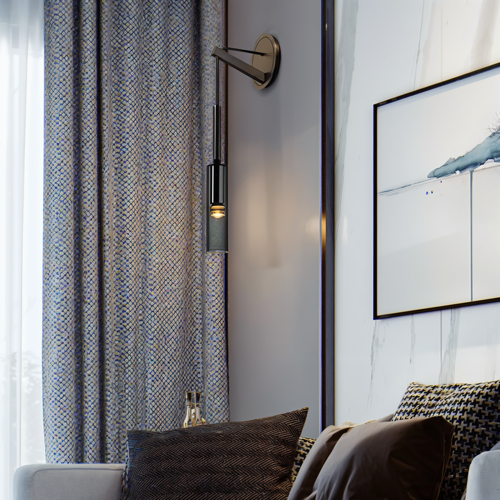 Minimalist Wall Lamp with Smoke Glass - Orvane-The Livary