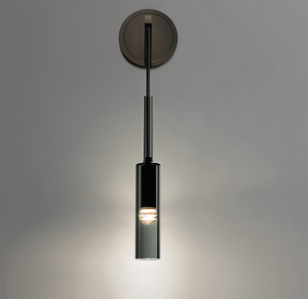 Minimalist Wall Lamp with Smoke Glass - Orvane-The Livary