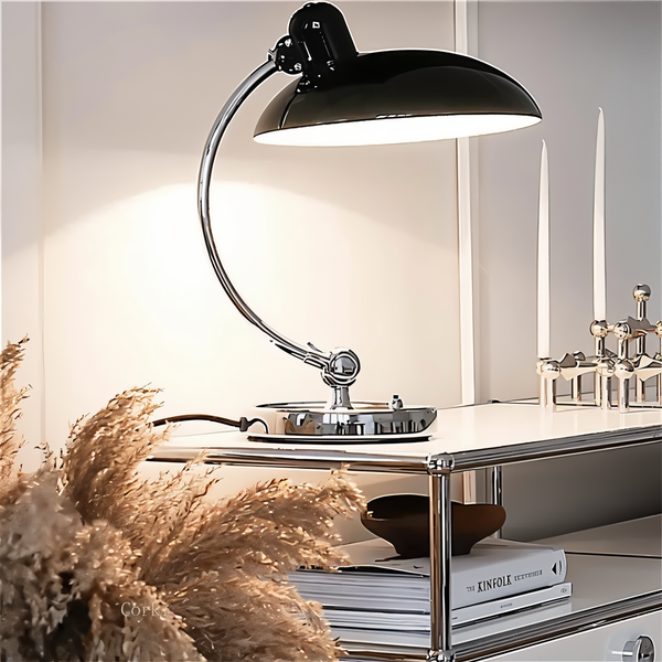 Adjustable Vintage Iron Desk Lamp – Virella-Black-The Livary