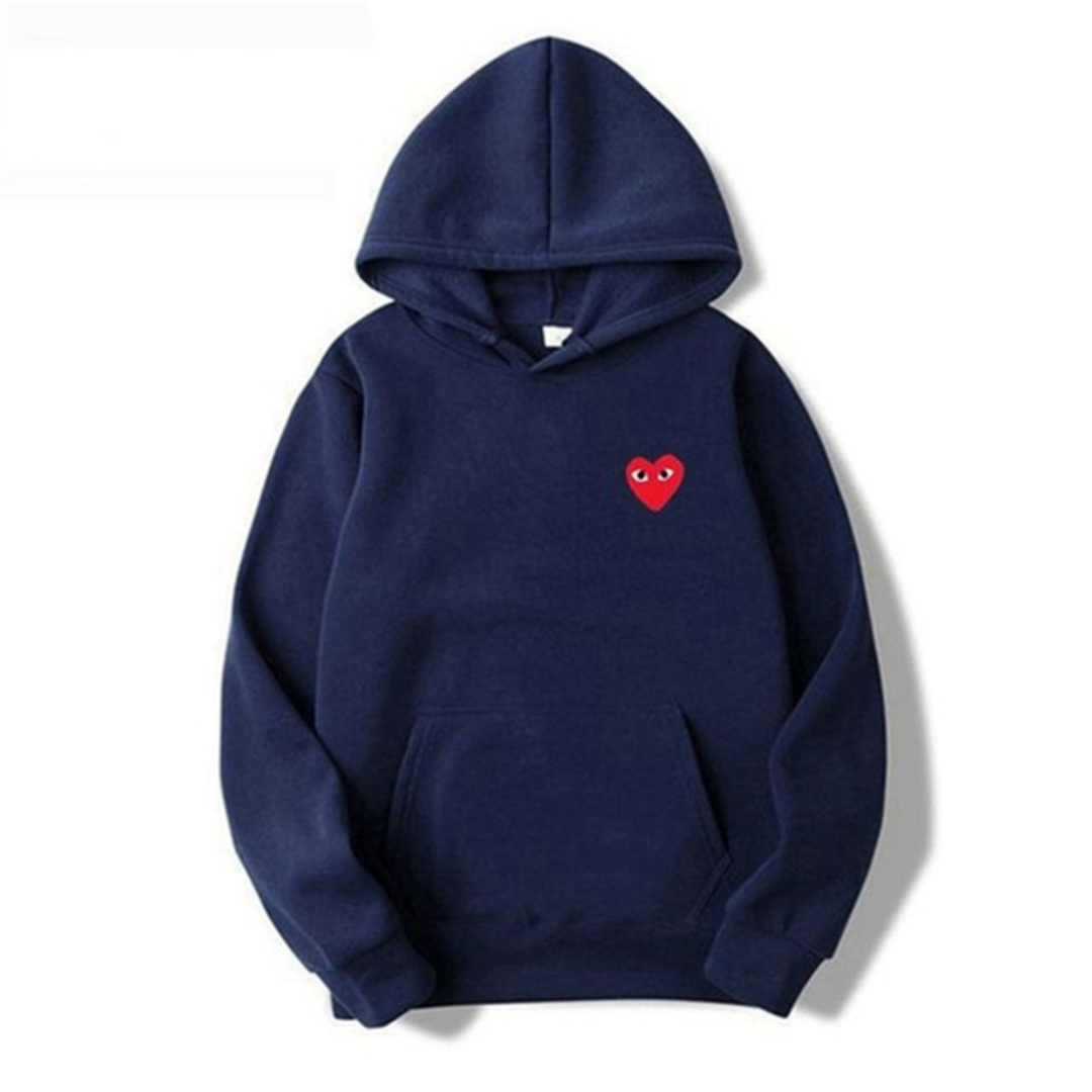 Ladies' Hoodie with Heart-Shaped Logo - Nina-Dark blue-S-The Livary