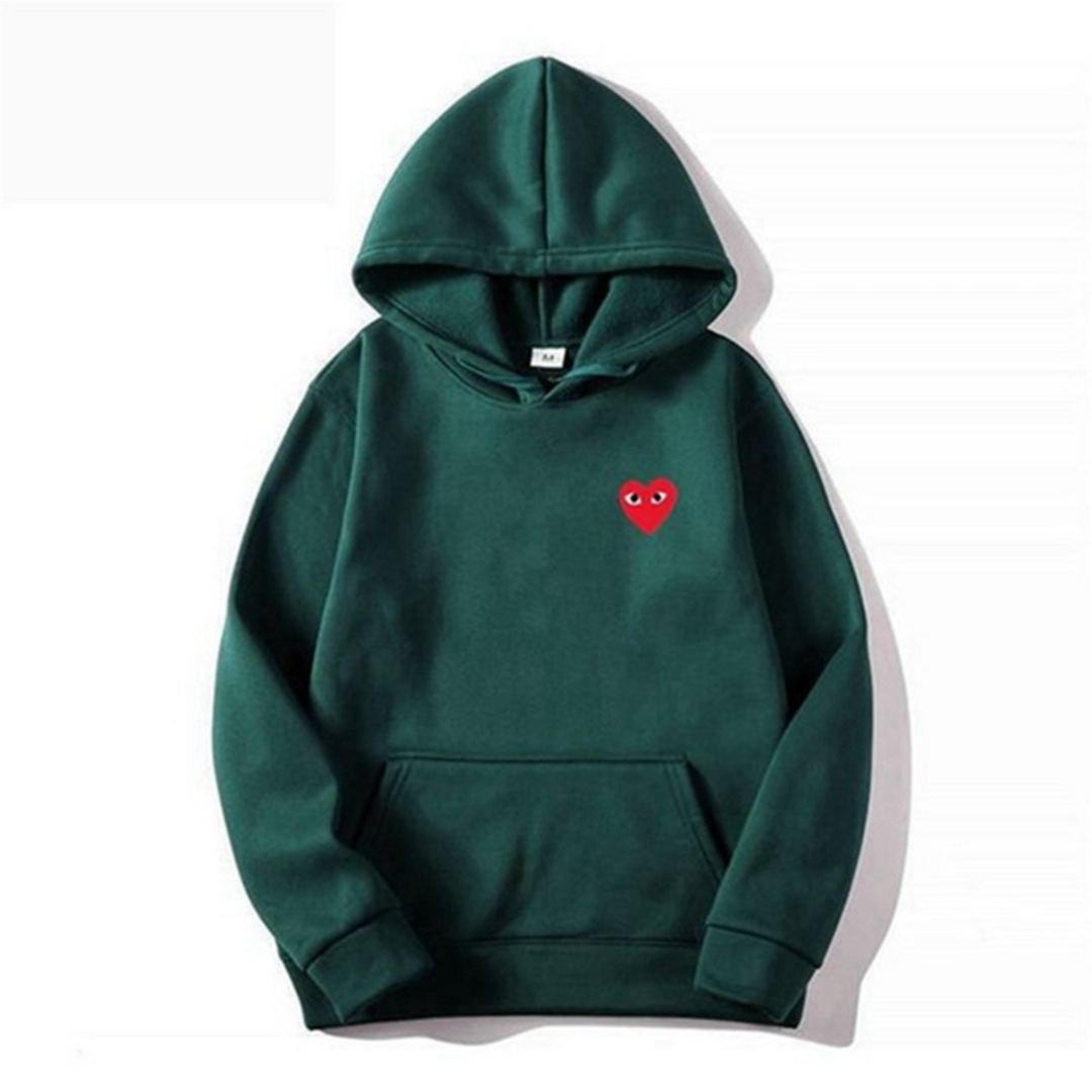Ladies' Hoodie with Heart-Shaped Logo - Nina-Green-S-The Livary