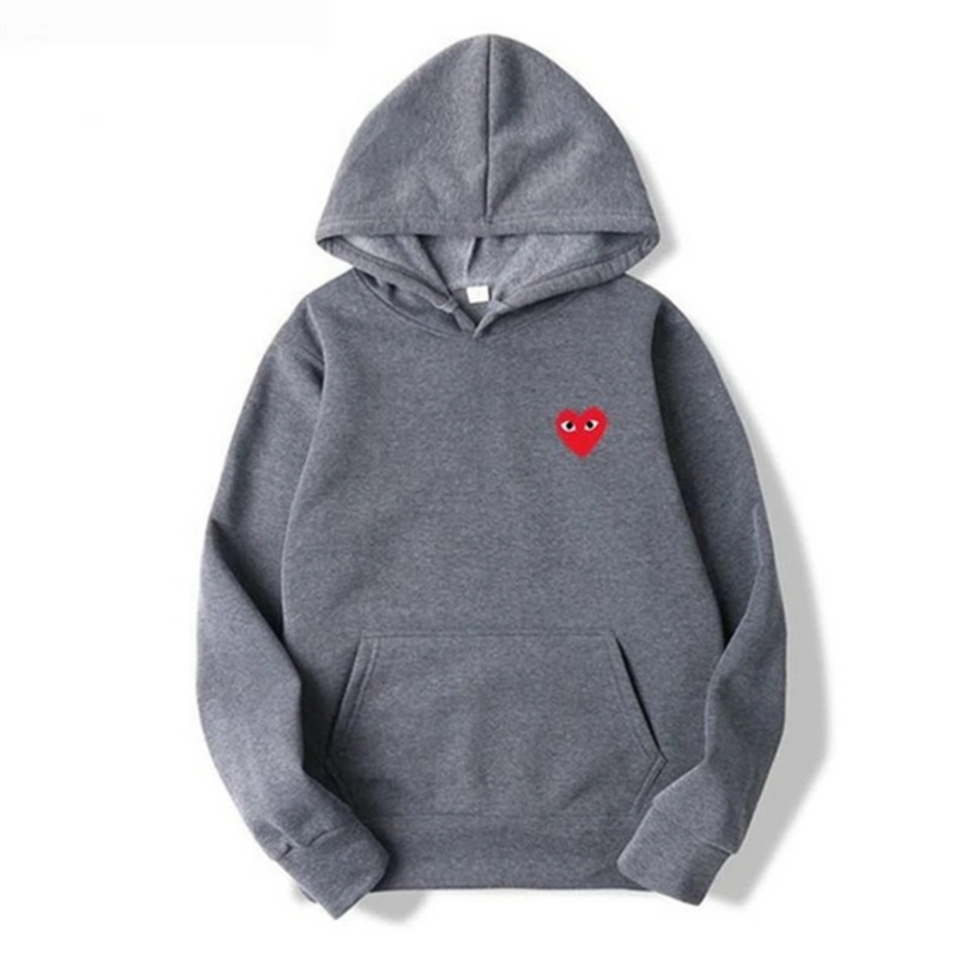 Ladies' Hoodie with Heart-Shaped Logo - Nina-Gray-S-The Livary