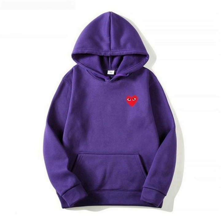 Ladies' Hoodie with Heart-Shaped Logo - Nina-Purple-S-The Livary