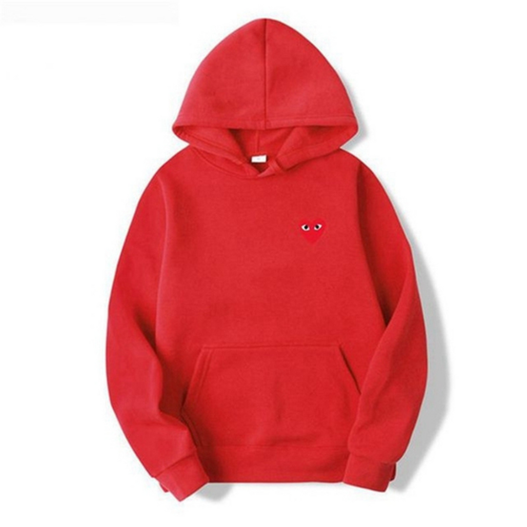 Ladies' Hoodie with Heart-Shaped Logo - Nina-Red-S-The Livary