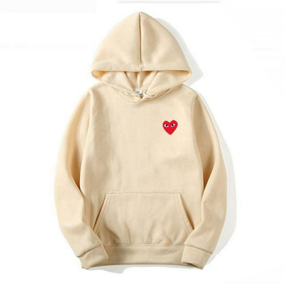 Ladies' Hoodie with Heart-Shaped Logo - Nina-Light brown-S-The Livary