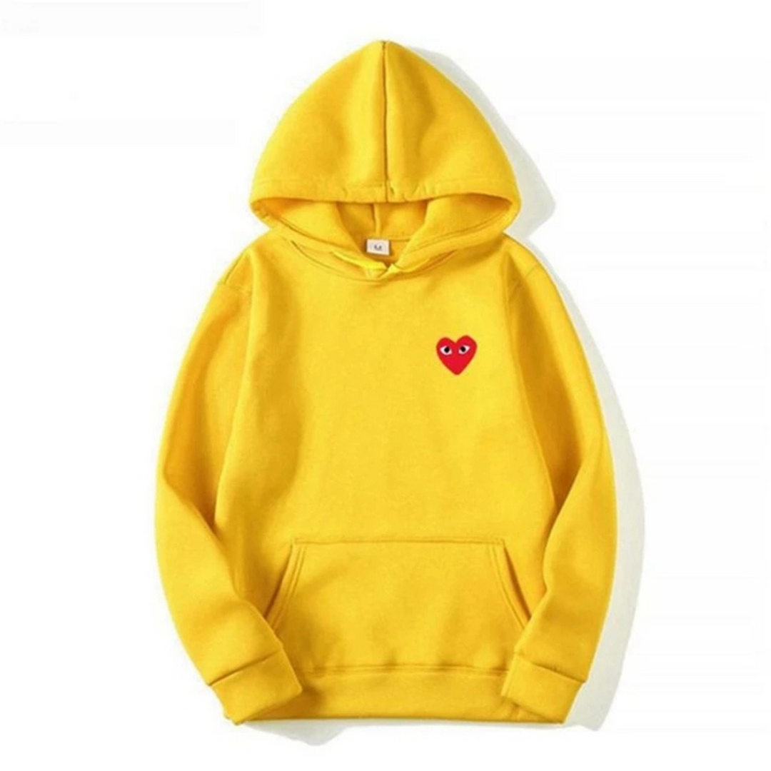 Ladies' Hoodie with Heart-Shaped Logo - Nina-Yellow-S-The Livary