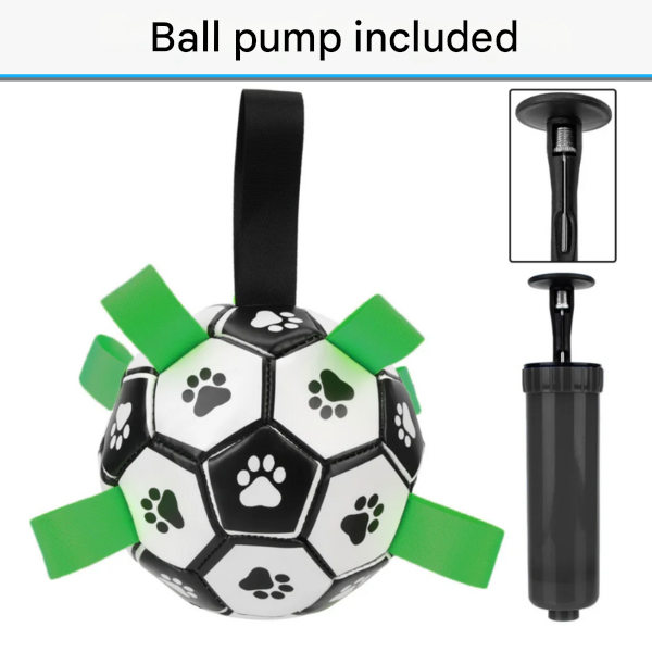 Durable Dog Football with Handles – TugBounce-Small (15cm)-The Livary