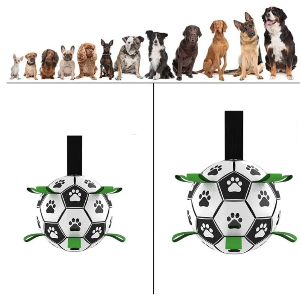 Durable Dog Football with Handles – TugBounce-Small (15cm)-The Livary