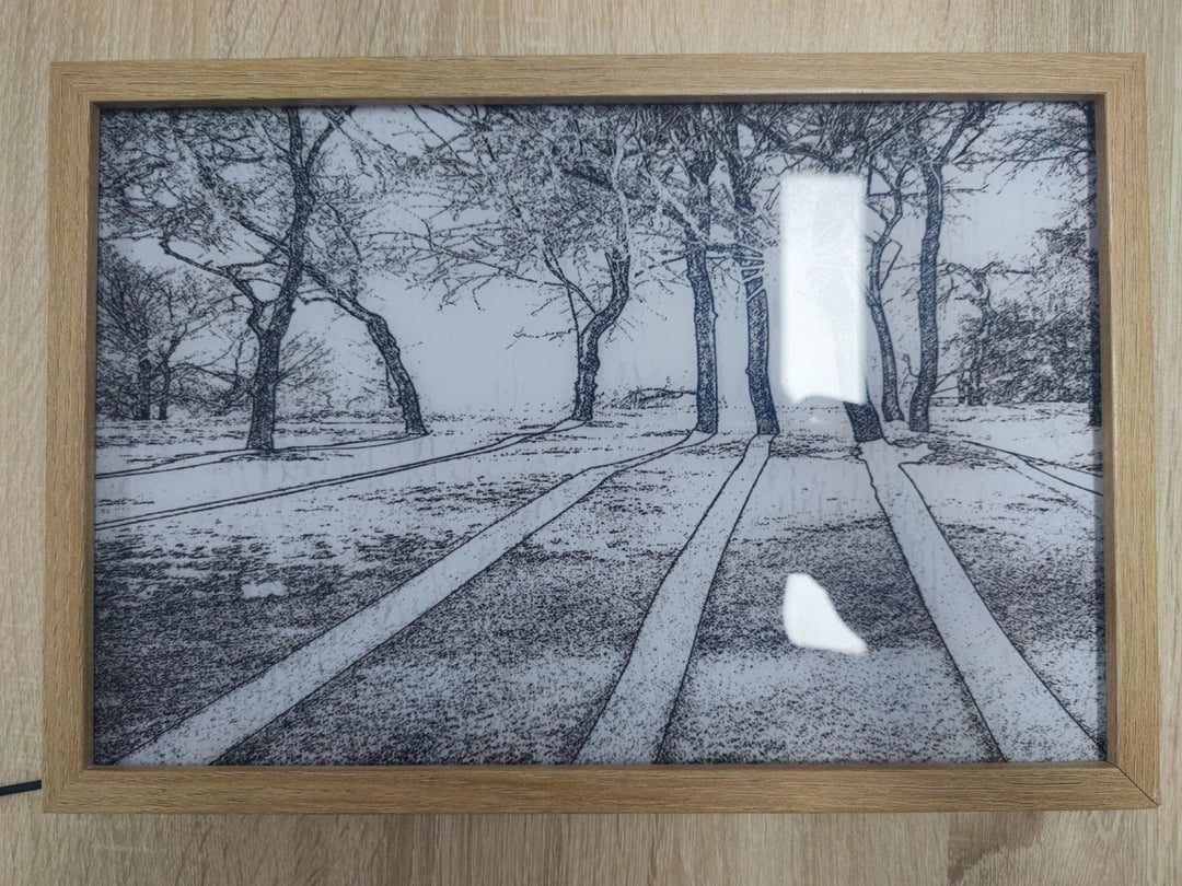 LED Lighting Painting – Luminza-Wood-23x17cm-The Livary