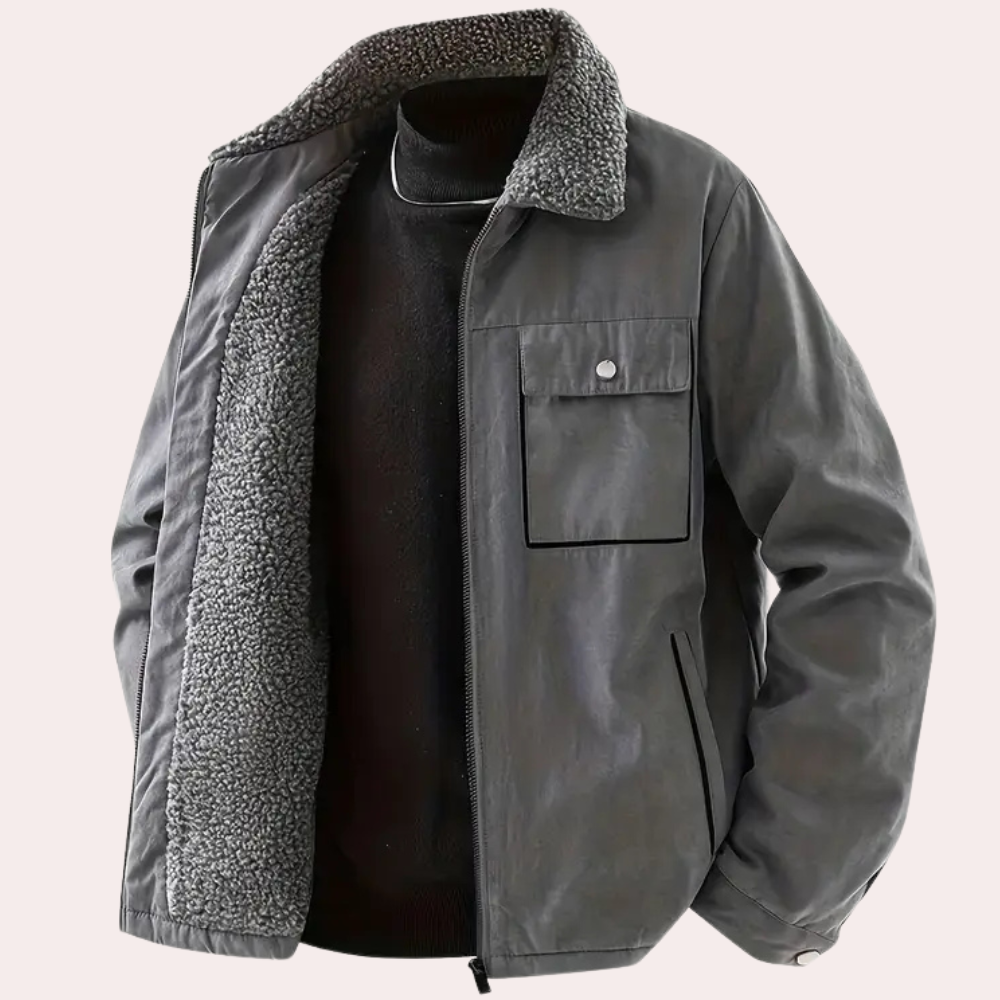 Kebell - Warm Lined Winter Jacket for Men-Grey-S-The Livary