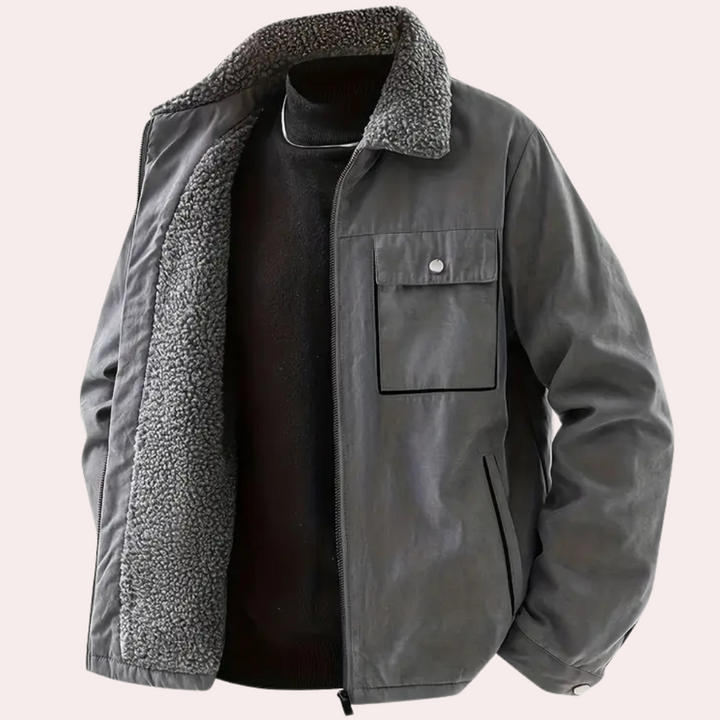 Kebell - Warm Lined Winter Jacket for Men-Grey-S-The Livary